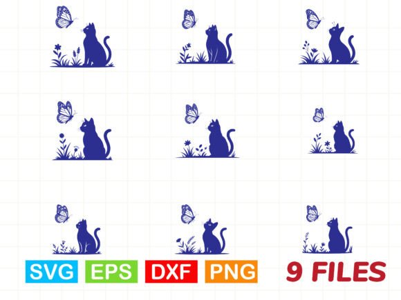 Cat Butterfly SVG, Cute Cat