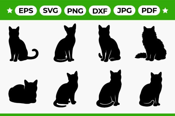 Cat Silhouette SVG Bundle Pack