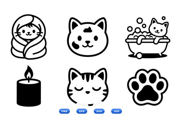 Cute Cat Icon SVG Pack