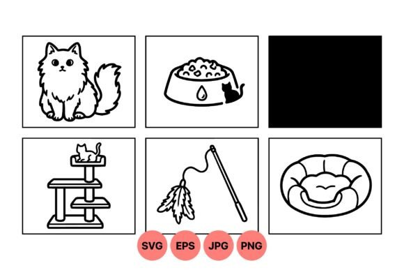 Cute Cat Playtime SVG Kit