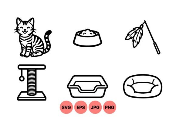 Cute Cat Toys SVG Clipart Review