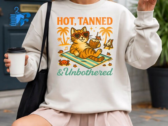 Cute Summer Cat SVG Design