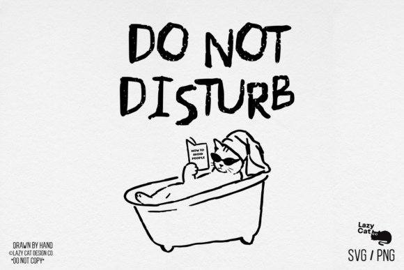 Funny Bathroom Cat Bathtub SVG PNG