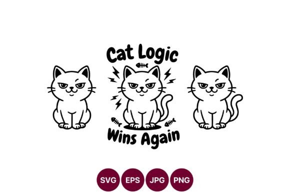 Funny Cat Logic SVG Design