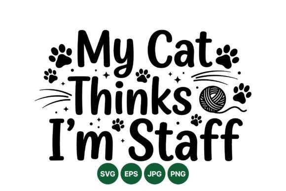 Funny Cat Staff SVG Design