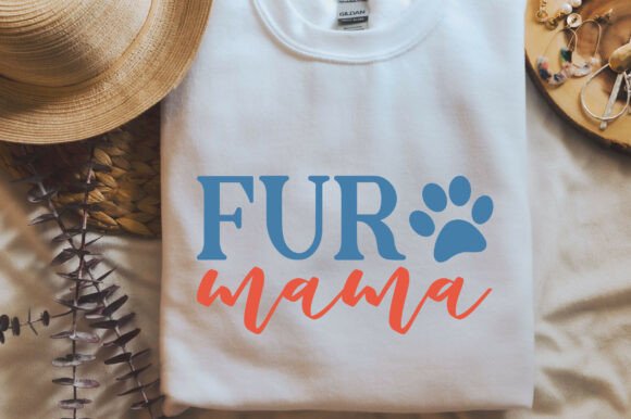 Fur Mama SVG Cat T-Shirt Design