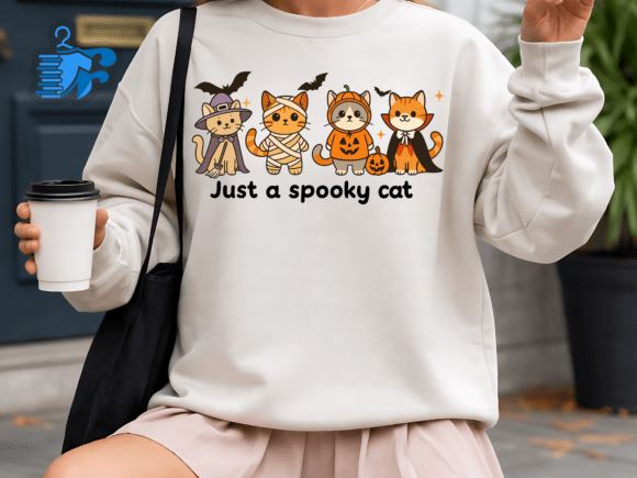 Just a Spooky Cat Halloween SVG