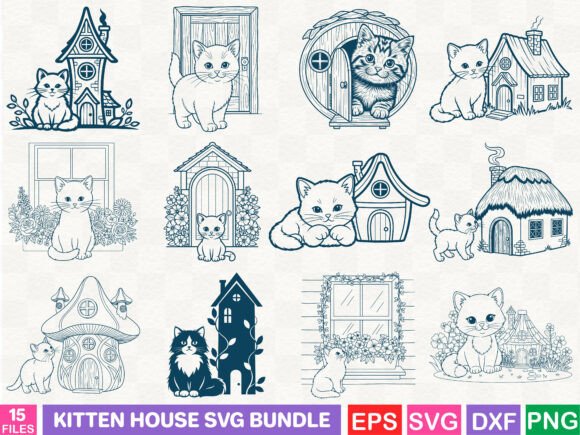 Kitten House SVG Bundle