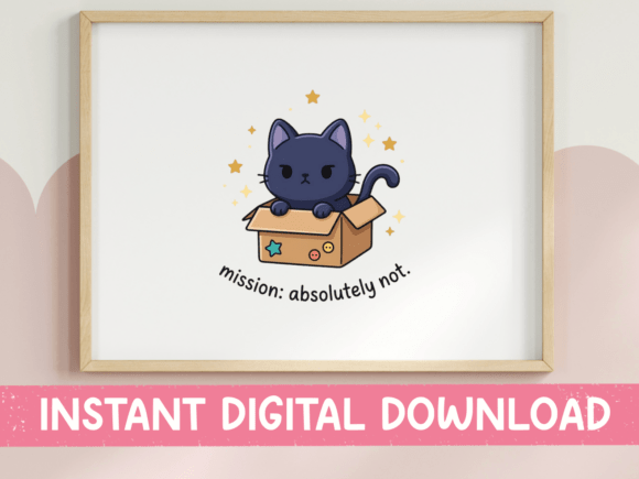 Mission Absolutely Not Cat SVG
