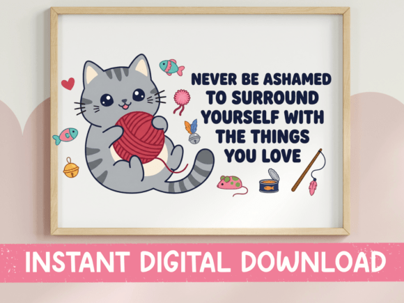 Never Ashamed Cat Kawaii SVG