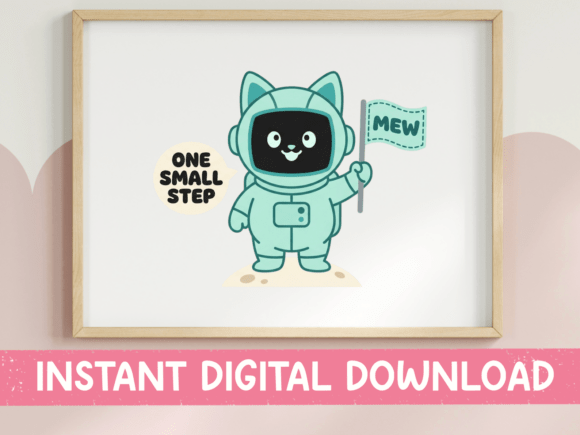 One Small Step Cat Astronaut SVG