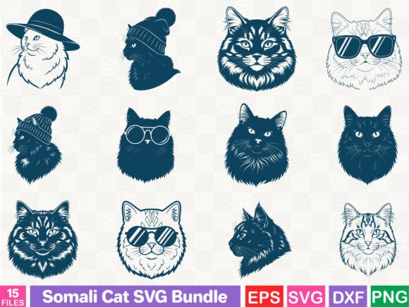Somali Cat SVG Bundle